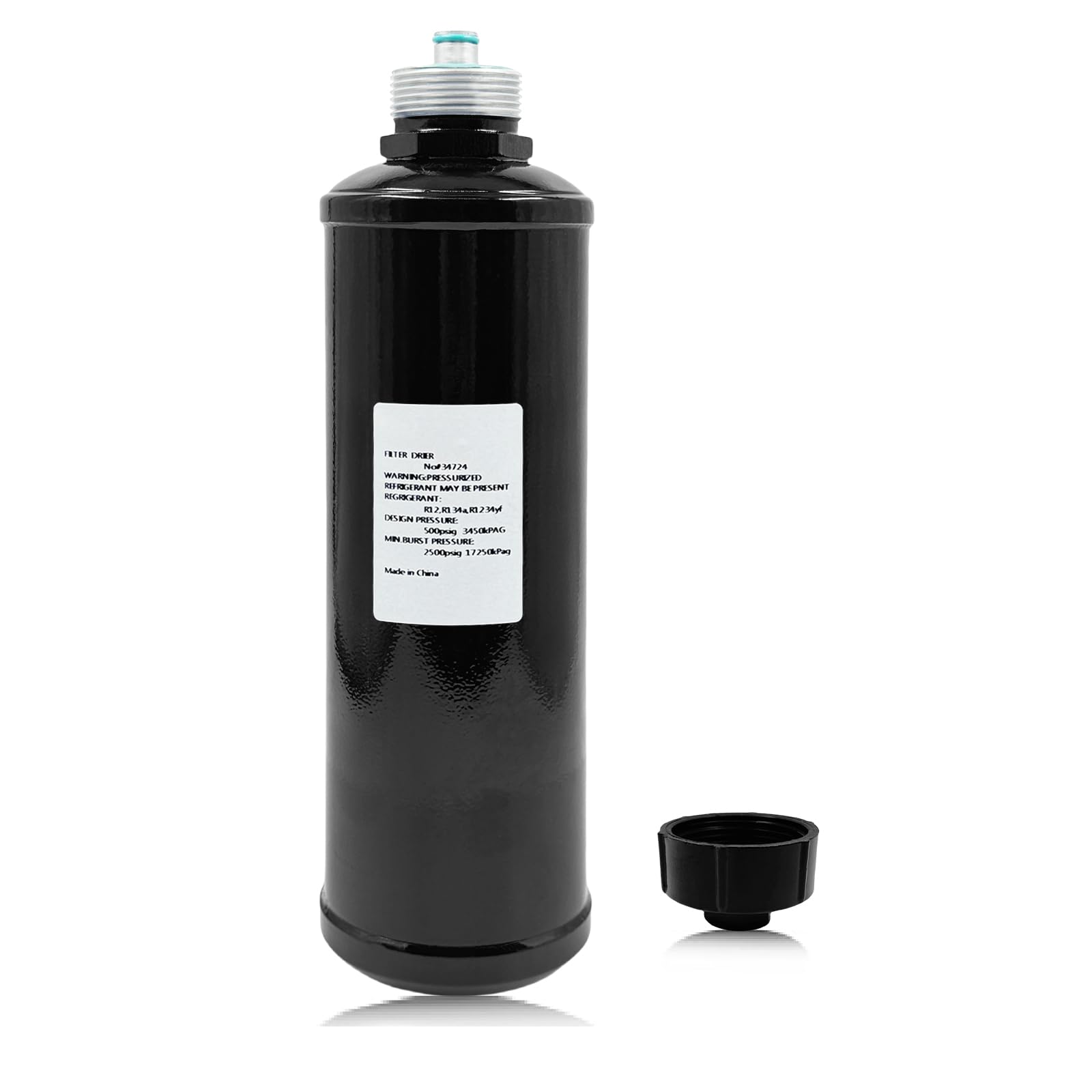 34724 A/C Recycling Filter-Drier Spin-on Filter Compatible with Robinair 34724 filter, Compatible with Robinair Refrigerant Recovery Recycling and Charging Stations.