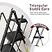 Step Ladder with Tool Platform, Portable Steel Folding Stool, 440LB Heavy Duty Step Stool, Sturdy Steel Ladder Portable Step Ladders for Adults Painting Home Outdoor Garage (4 Step Ladder)