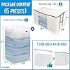 Cube Vacuum Storage Bags, Space Saver Bags, Decorative Totes with Cubic Vacuum Compression Seal Bags for Clothing & Bedding. Jumbo Organizer for Storing Clothes, Comforters, Blankets, Pillows & More!