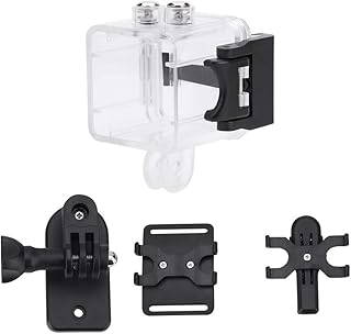 Camera Waterproof Accessory,Camera Waterproof Housing,Protective Underwater Dive Housing Case Shell with Bracket Accessories for Go Pro Hero8 Diving,Surfing,Bicycle,Climbing, Parachute,Clear.