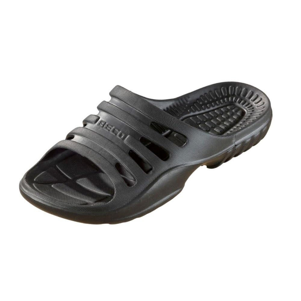 BECO Pantoletten, Badelatschen Unisex, Men’s Mules, Black (Schwarz 0), 7.5 UK (41 EU)