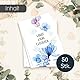 50 Etiketten passend für Wunderkerzen & Knicklichter I Blaue Wildblumen I Lasst Liebe Leuchten I Rosa Lila Grün Pastell I Gastgeschenk für den besonderen Tag I einseitig bedruckt I dv1282
