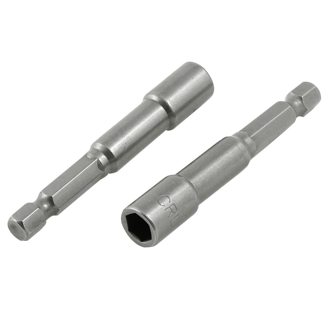 Uxcell Gray Sourcingmap Screwdriver Drivers Drills 7Mm Hex Socket Adapters Bit 2 Pcs