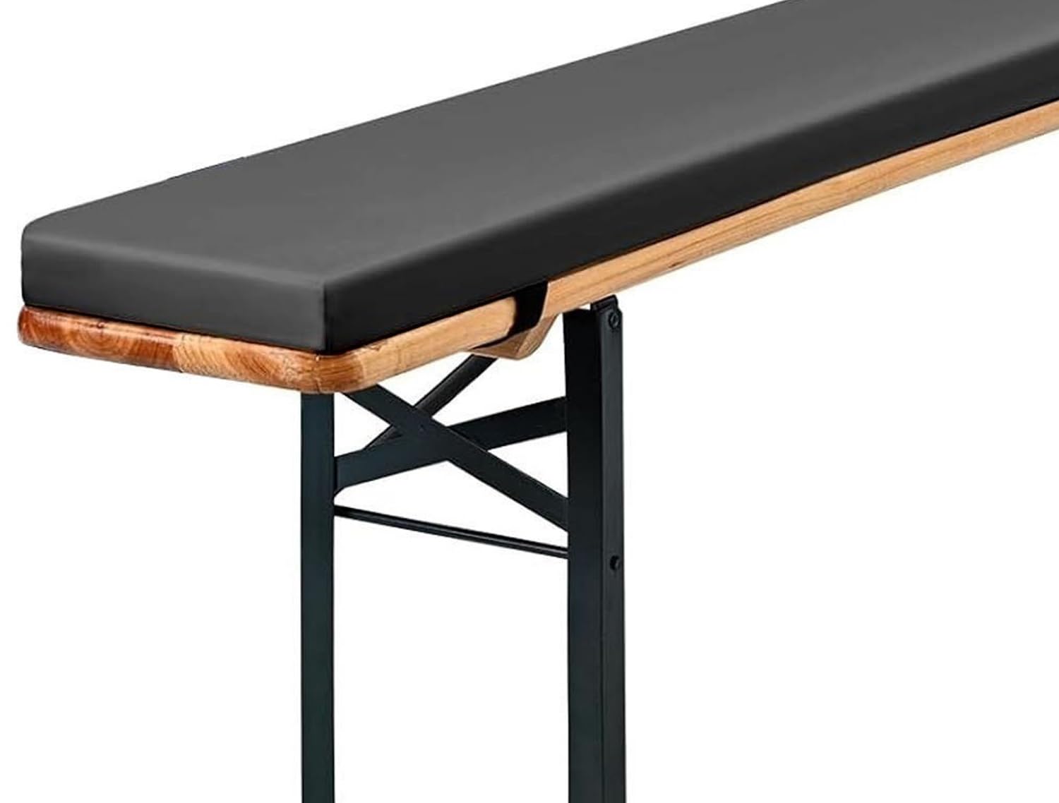Cojín para banco de exterior 170x25x3cm, cojín para sillas de interior y exterior, espuma de alta densidad, antideslizante, funda lavable, para mesa de cerveza y conjunto de carpa para fiest