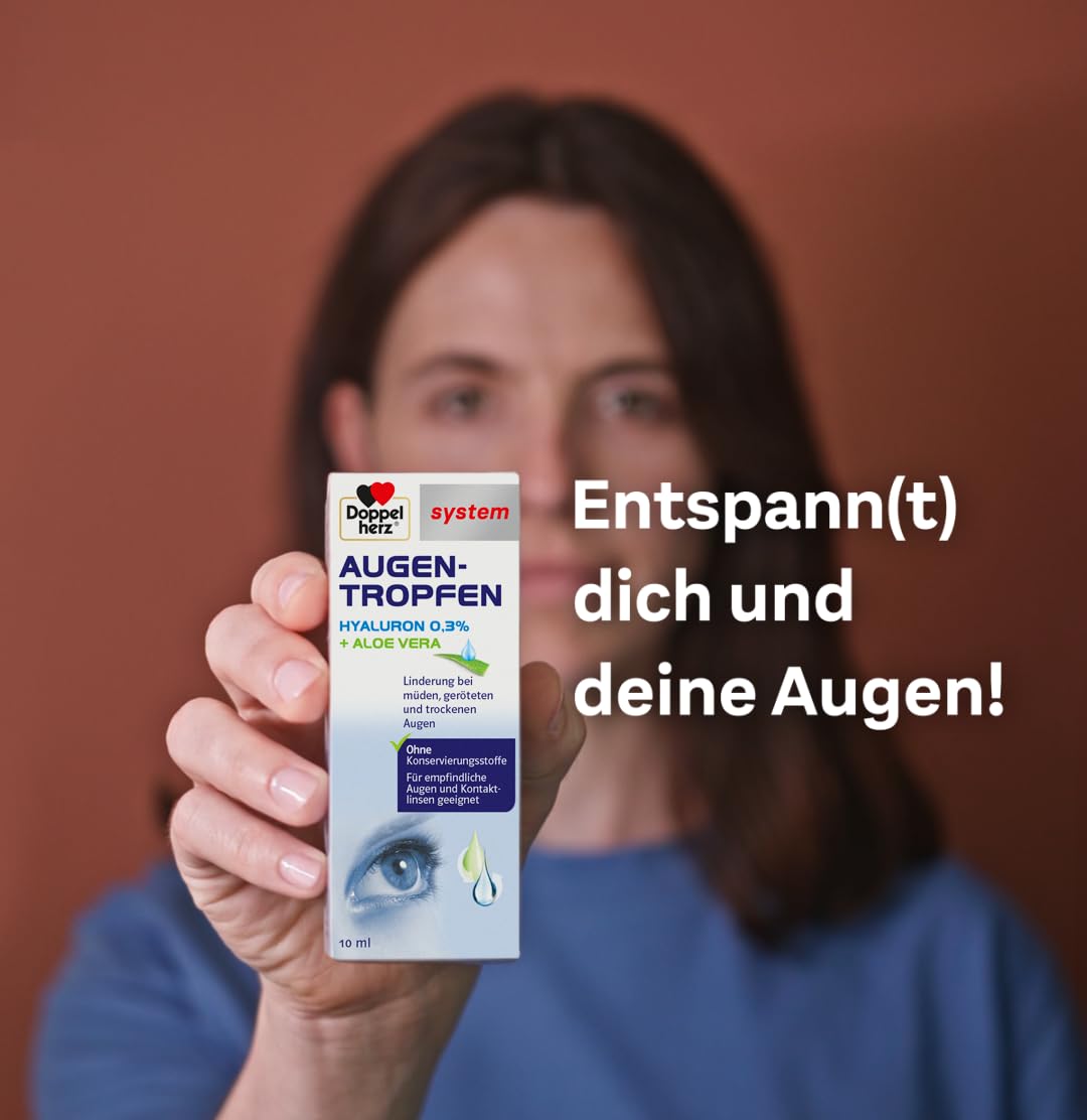 Doppelherz 10 ml Augentropfen mit Hyaluron 0,3% und Aloe Vera