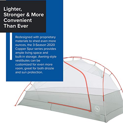 Big Agnes Copper Spur HV UL - Ultralight Backpacking Tent, Orange, 1 Person