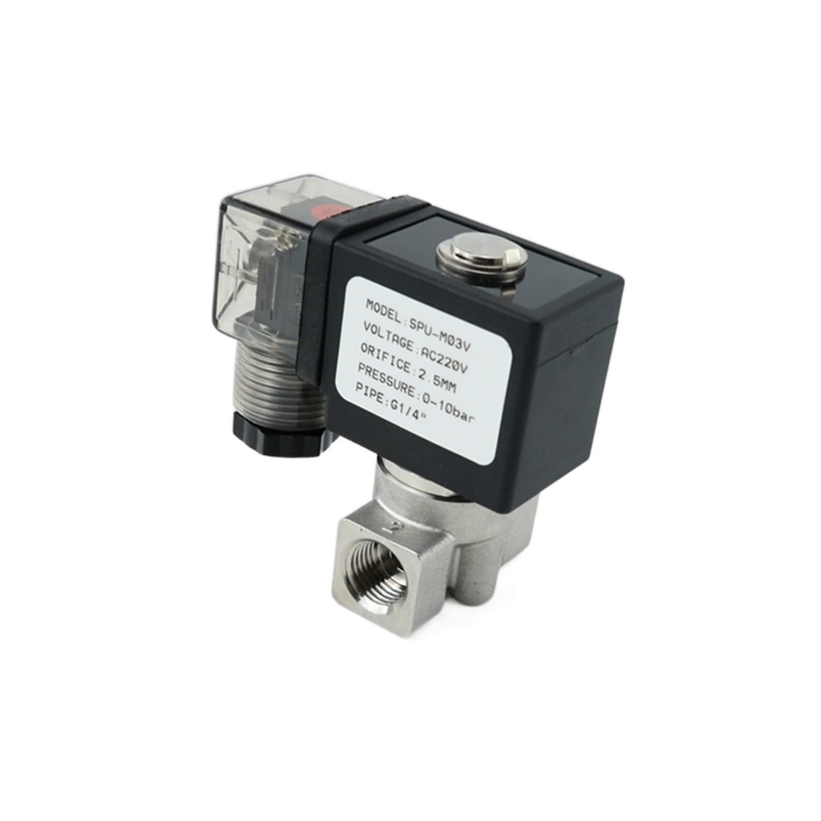 JNVFTCUX G 1/4" DN8 VX2120-08-SS-NC Normally Closed Stainless Steel Solenoid Valve With Silicone rubber seal Pipe fittings 220VAC 12VDC(With FC8mm,220VAC)
