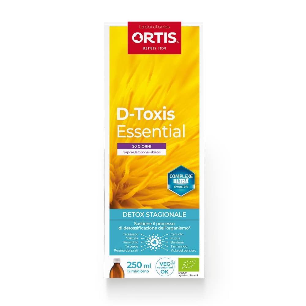 ORTIS - D-TOXIS ESSENTIAL LAMPONE IBISCO BIO 250ml - Detox