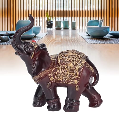 Estatua Vintage de Elefante de Resina 3.9 x 3.9 x 2.0 in miniatura 5