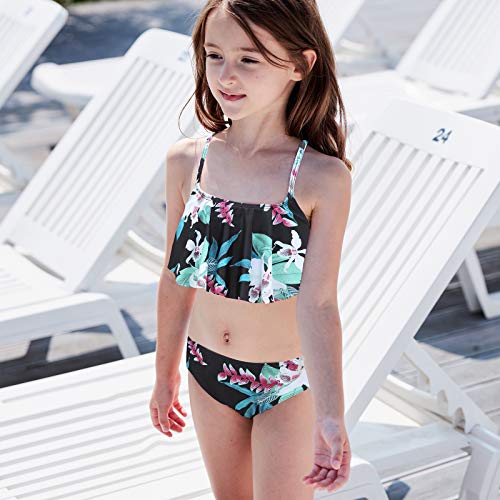 Image of Girls Two Piece Swimsuits Rainbow Bikini Sets Adjustable Strap Bathing Suits