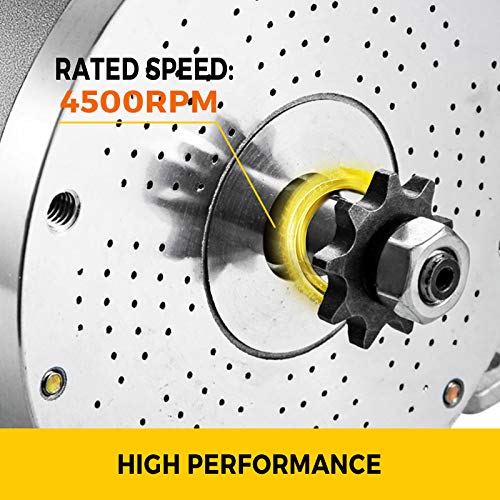 VEVOR Borstelloze elektromotor 48 V DC 1800 Watt met controller en oplader tandwiel 9 tanden T8F ketting en houder voor… - Afbeelding 6