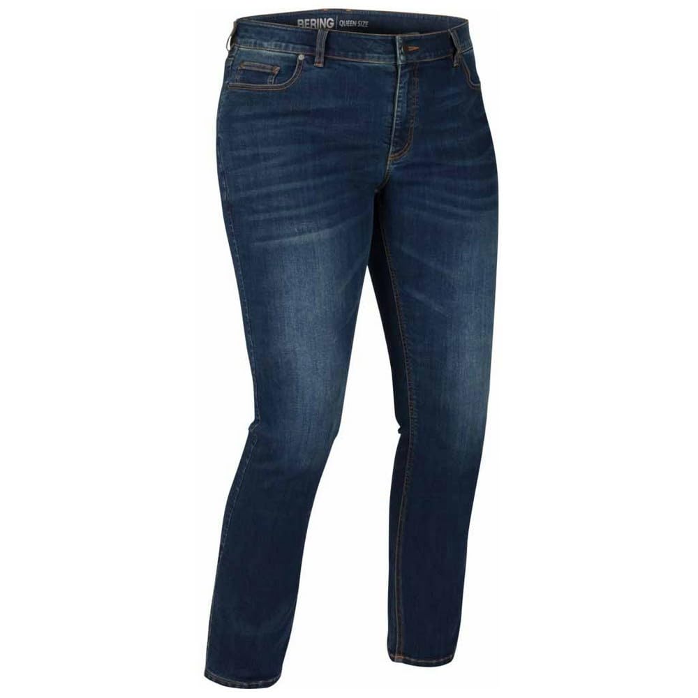 Bering Trust Queen Size Damskie dżinsy motocyklowe, niebieski, 44