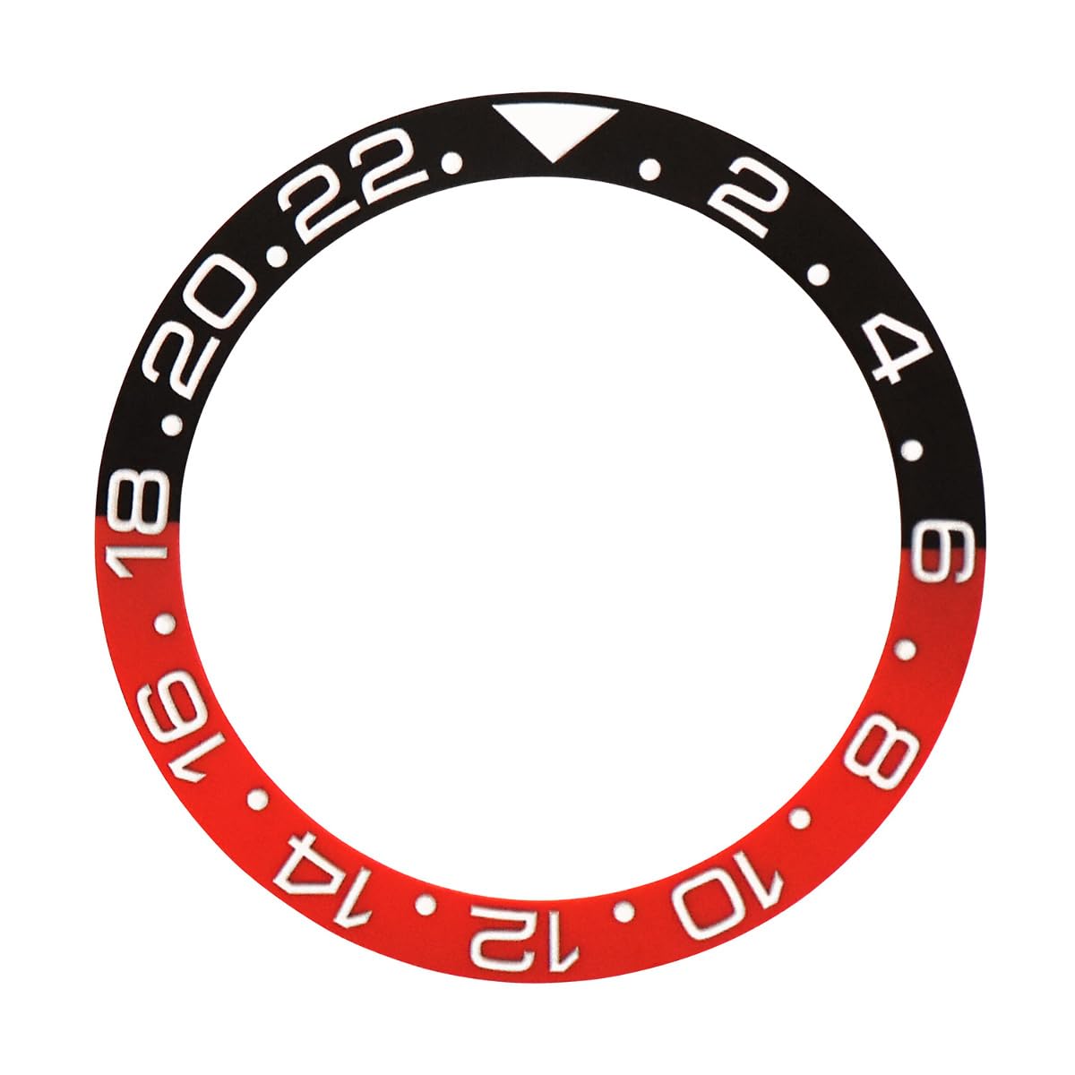 Ewatchparts Bezel Insert Ceramic Compatible With Rolex GMT 16700 16710 16718 16760 Black/Red Coke Engraved