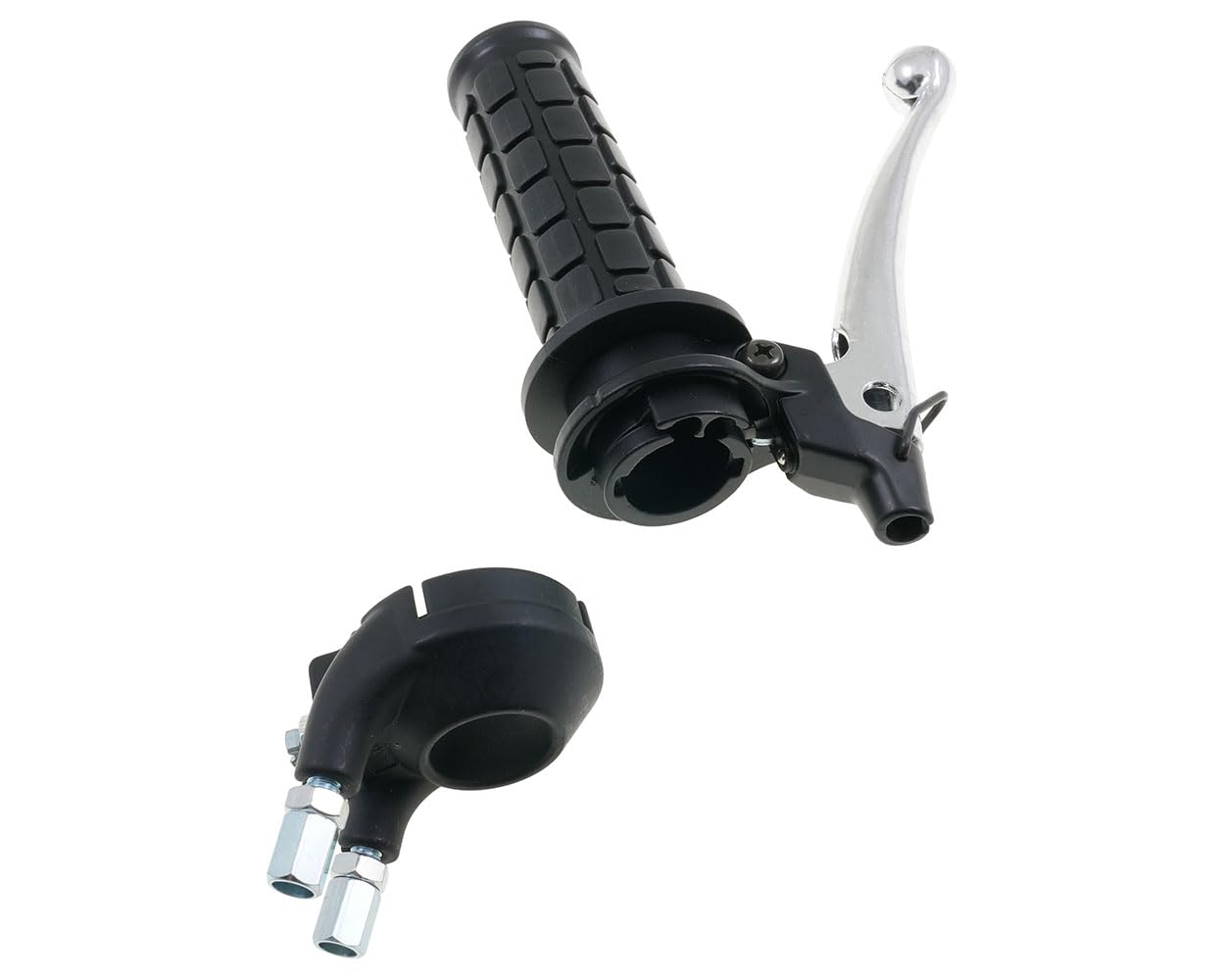 2EXTREME Schalthebel Schaltarmatur 2-/3-Gang Kupplungshebel Schaltgriff kompatibel Hercules Prima Mofa 22 mm Lenker Aluminium Gummi
