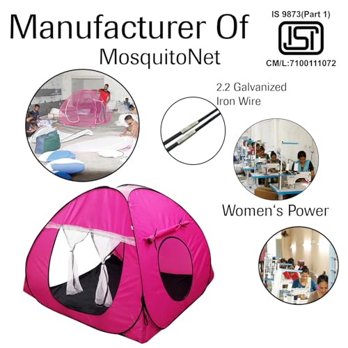 Image of Foldable Play Tent House Big SizelPop-Up Indoor & Outdoor Playhouse for Girls Boys| Multi Purpose Tent House for Kids Boys 3 to 10 Years with Fun Patterns Easy Setup & Portable (Pink)