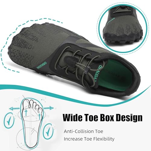 Image of SAGUARO Womens Mens Barefoot Shoes Minimalist Trail Runner Wide Toe Box Zero Drop Outdoor Cross Training Shoe