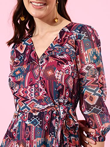Image of Miss Chase Women's Sleeveless Collared Bodycon Above-Knee Polyester Dress