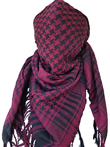 Houndstooth Keffiyeh Shemagh Military Scarf Bandana Head Wrap Tactical Gear for Men and Women Neck Gaiter