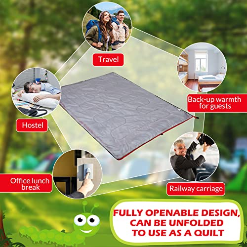 20 Pcs Camping Sleeping Bag Envelope Sleeping Bags Bulk 4 Season Cold Weather Sleeping Bag Waterproof Lightweight Compact Sleeping Bag For Backpacking Camping Hiking Travel Outdoor #TOP4