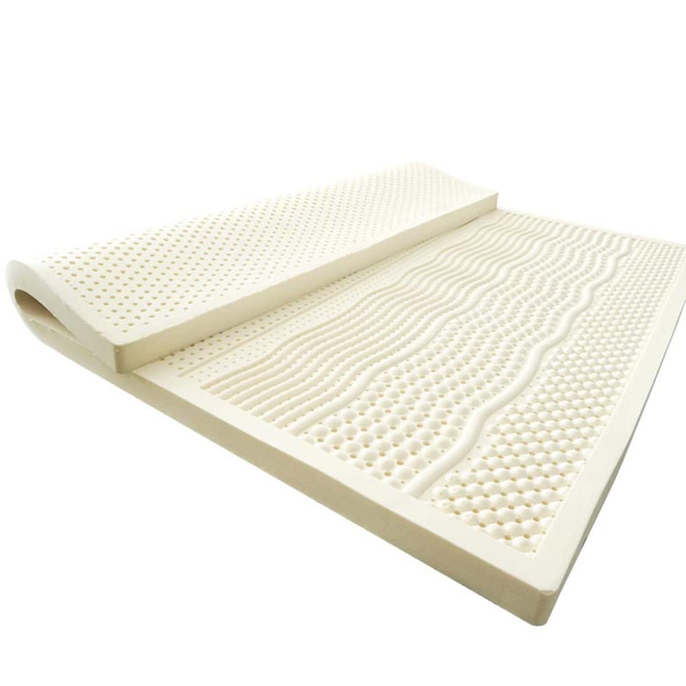 100% látex Natural orgánico Transpirable y cómodo, Duradero y no se colapsa fácilmente, cubrecolchón de Espuma viscoelástica, colchón de látex Natural, 3 Pulgadas, 90 x 190 cm