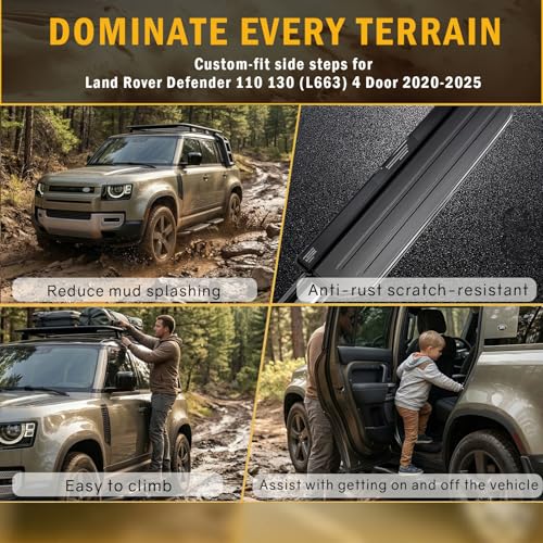 Estribos laterales para Land Rover Defender 2020-2025 miniatura 6