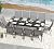PIZZELLO 11 Pieces Outdoor Dining Set, 106" Aluminum Extendable Patio Dining Table w/ 10Pcs Stackable Textilene Chairs, All Weather Outdoor Table and Chairs Sets for Backyard, Garden and Deck
