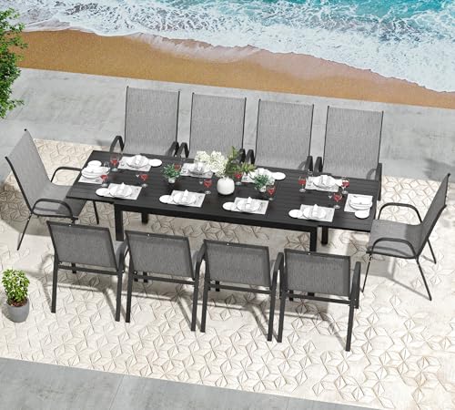 11-Piece Aluminum Dining Set with Chairs
