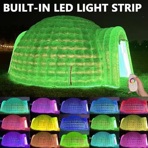 Carpa inflable tipo iglú portátil SAYOK 16.4ft con luces LED miniatura 5