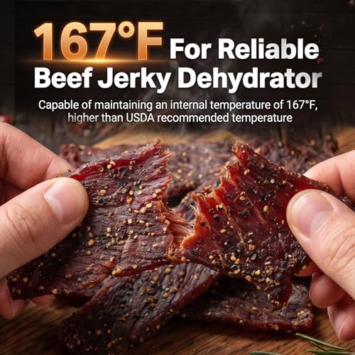 Image of Food Dehydrator machine, 8-Tray Stainless Steel Food Dryer with Timer & Temp Controls, Even-Drying and Auto Shut-off, Quiet Dehydrator Machine for Jerky, Fruit, Herbs, Dog Treats, 650W Powerful