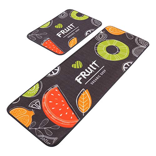 LY4U 2 Piezas Alfombrilla Antideslizante para Suelo de Cocina Alfombrilla de Pie Juego de...