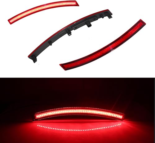 Miniatura 7 de Juego de 4 lámparas LED ámbar y rojo ahumadas compatibles con Chevrolet Corvette C7 2014 2015 2016 2017 2018 2019 Reemplazar OEM parachoques