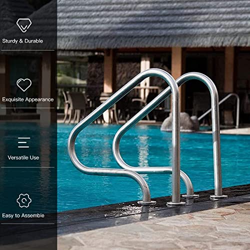 Barandilla para piscina de acero inoxidable 31.5 x 31.5 pulg miniatura 2