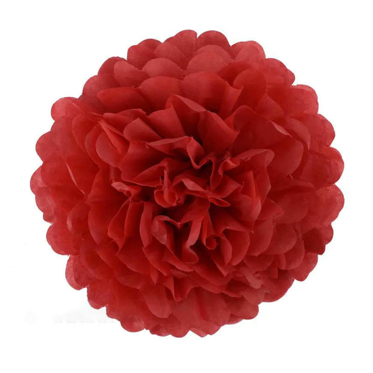 AYHTUD 5pcs 4 6 8 10 12 Inch Tissue Paper Pom Pom Poms Wedding Party Paper Pompom Flower for Wedding Decoration Pompoms Birthday Baby-red-12 inch 30cm