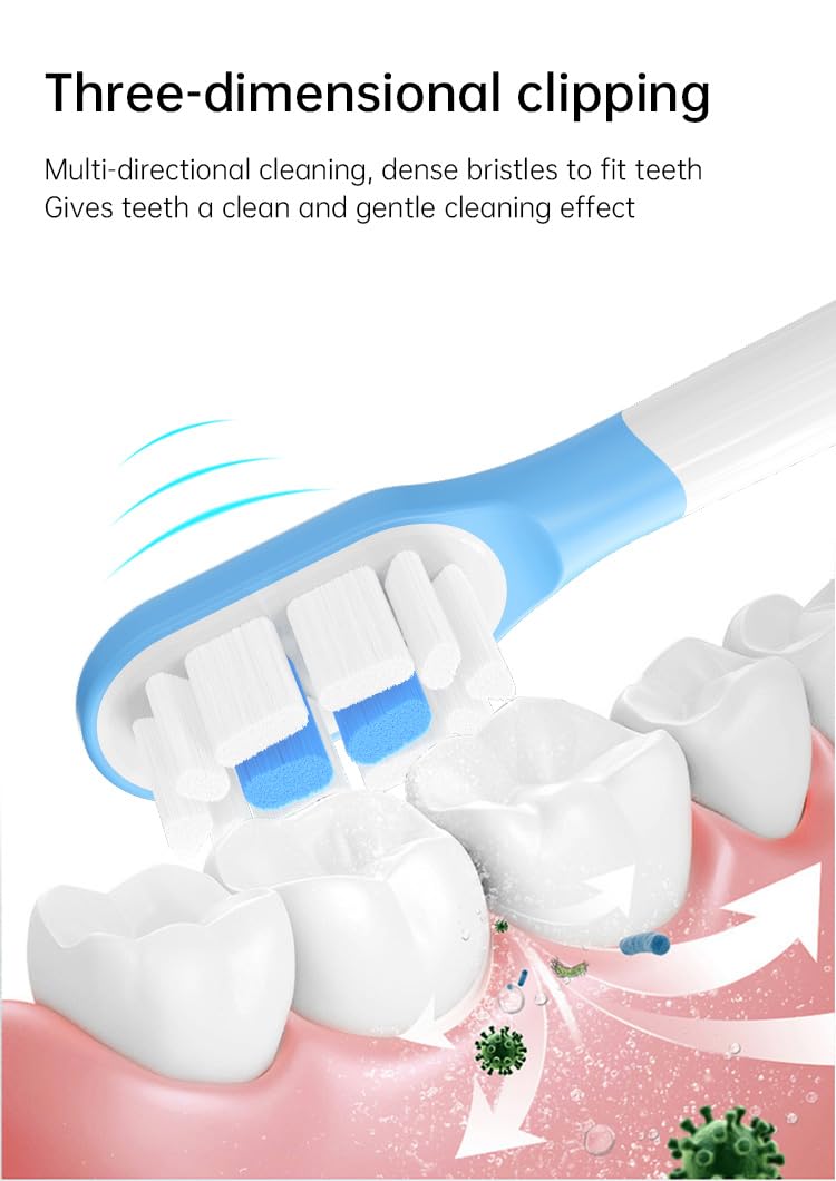 Testine di ricambio compatibili con Xiaomi Mijia T300 T500 Series Sonic Electric Brush Handles 8 PCS (rosa, Medium2)