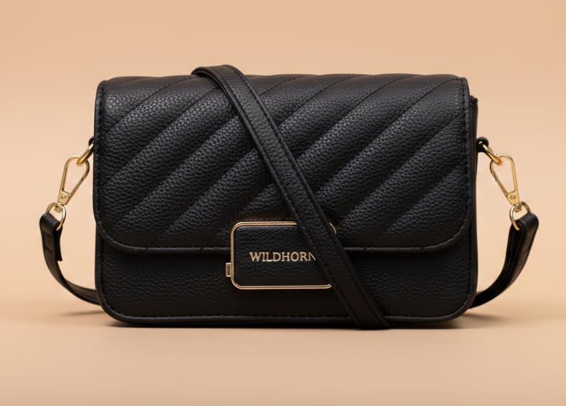 Image of WildHorn Vegan Leather Women's Crossbody Sling Bag | Ladies Quilted Purse Handbag | Gift for Women