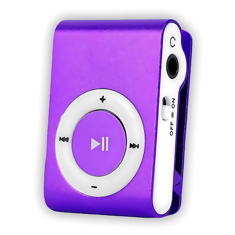 Drumstone 𝟏𝟓 𝐘𝐄𝐀𝐑𝐒 𝐖𝐀𝐑𝐑𝐀𝐍𝐓𝐘 Portable Handy Metal MiniMP3 Music Player, Lossless SoundBack Clip MP3Expandable StorageCard not included