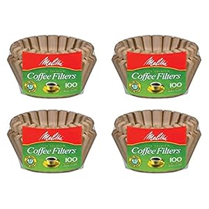 Melitta 8-12 Cup Basket Filter Paper (Natural Brown, 400 Count)