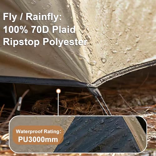 Carpa para 2 personas, 4 estaciones, impermeable y liviana miniatura 3
