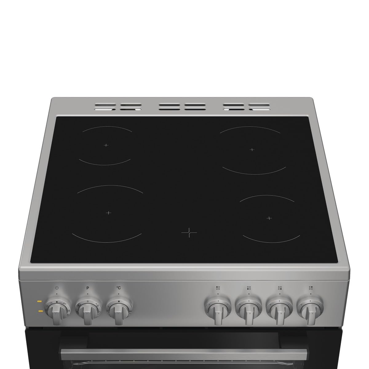 Indesit Electric Cooker 66L 4 Zones Silver - I6V5PMS