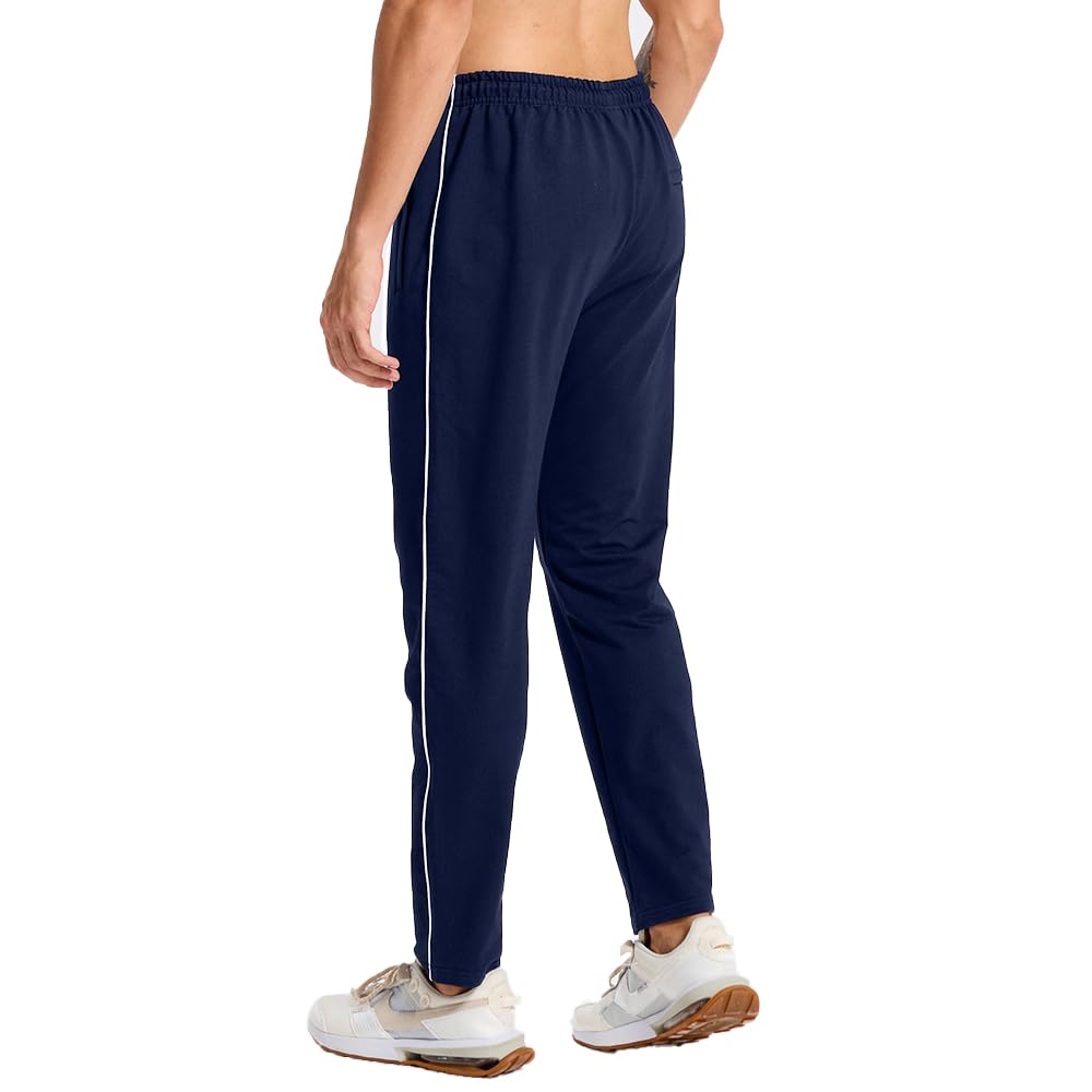 Jogging Homme Survetement Pantalons de Sport Coton Respirant Training Sportswear avec Poches Zippées