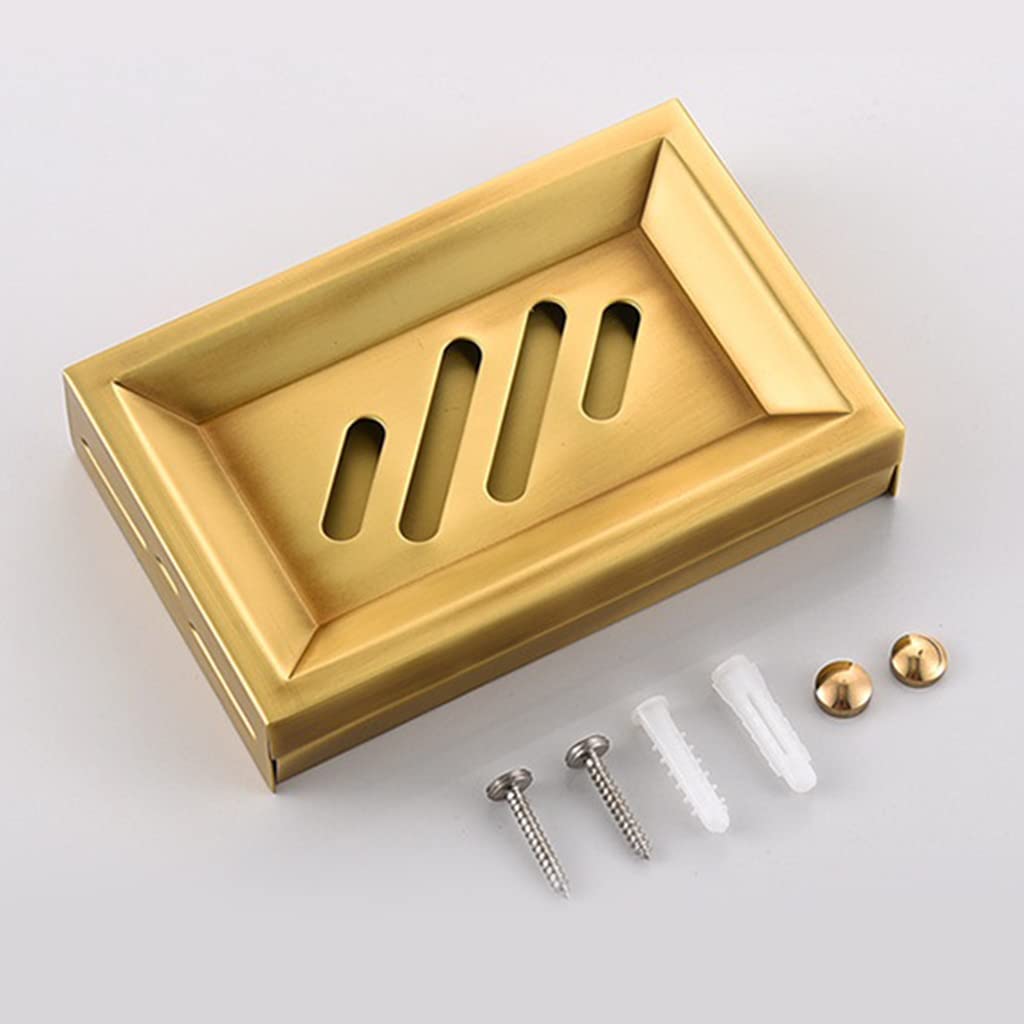 Nordic - Cesta de jabón de almacenamiento de ducha de baño para hotel, inodoro, montaje en la pared, jabonera sin perforaciones, para cocina, fregadero, baño, ducha, tapa de bambú montada en la pared