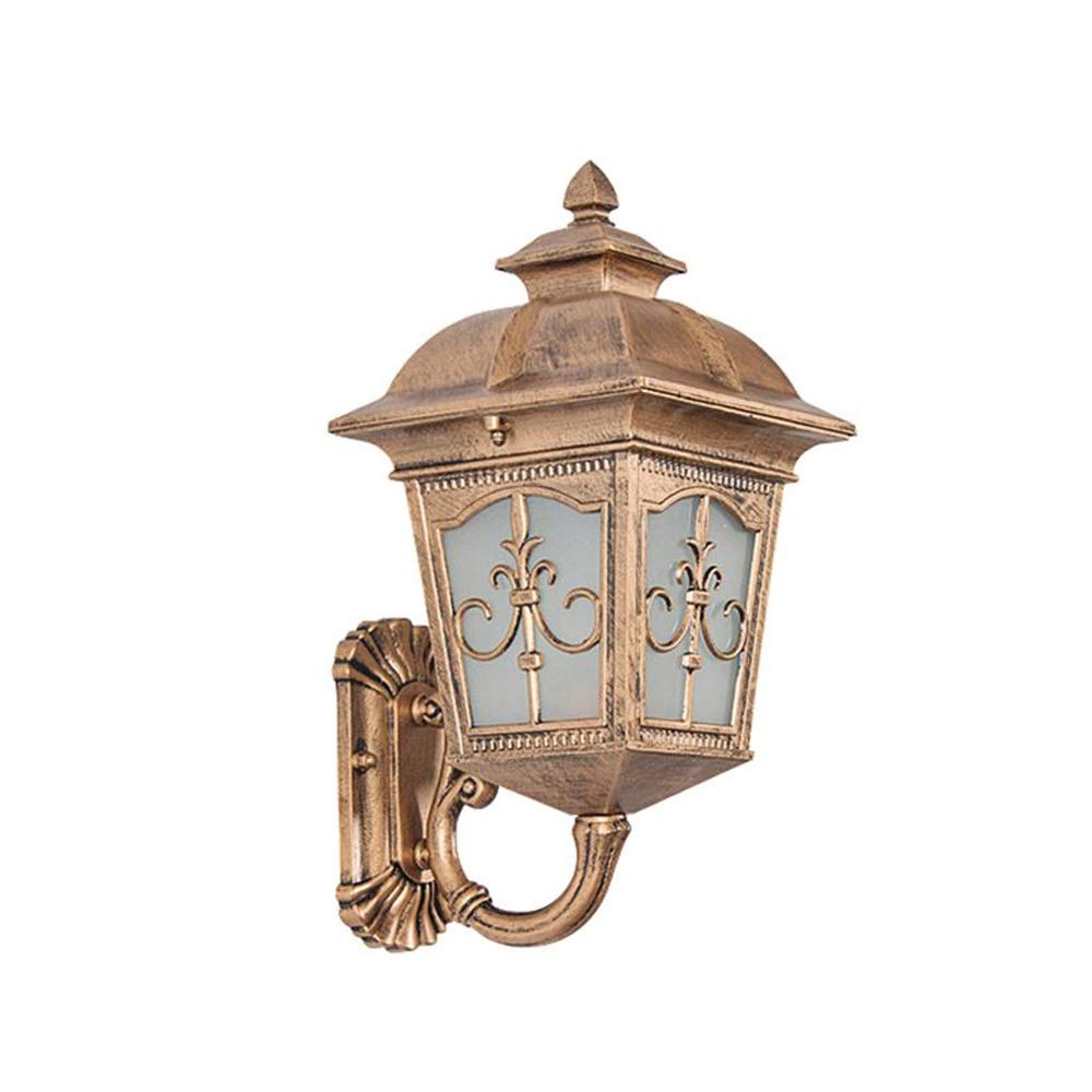 HYJAUSXB Wall Lamps Sconces Outdoor Solar Energy Lamp Waterproof Household Led Exterior Style Villa Garden Patio Light Sconce Lantern [Energy Level A]-Solar Energy(Solar