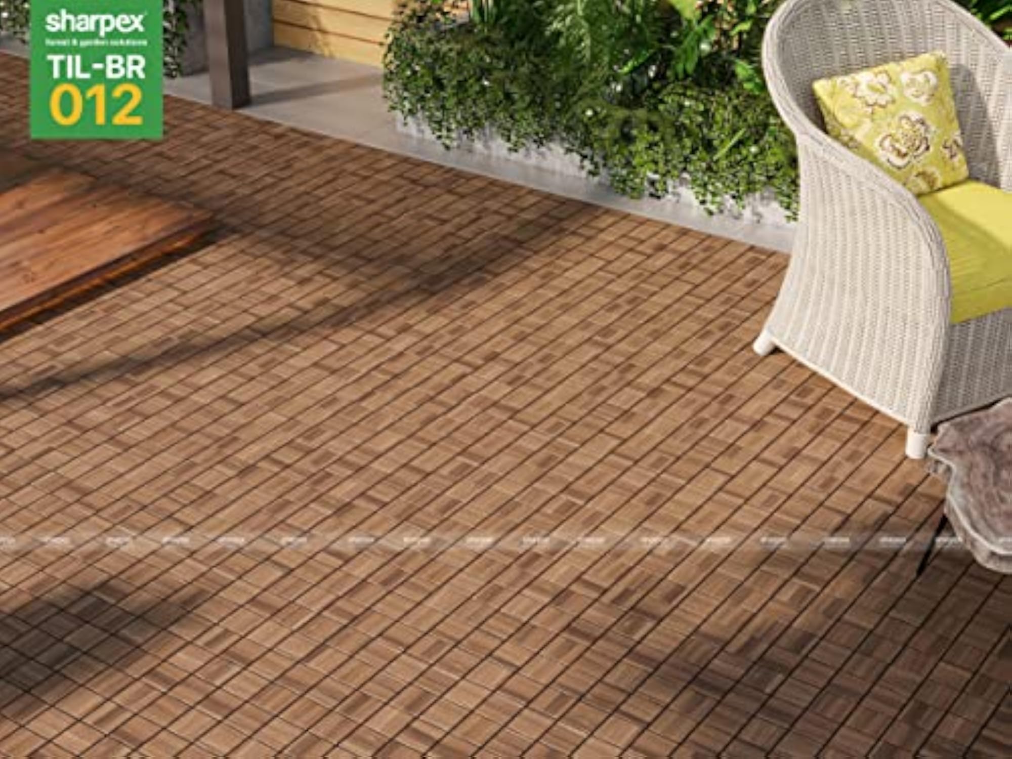 Deck Tiles with Interlocking 10 Piece Teck Wood Floor Decking