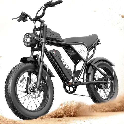 YVY Electric Bike for Adults, 48V 40/25/20/15.6Ah Battery, 1500W-3000W Peak Motor, 20" Fat Tire All-Terrain E-Bike with Full Suspension for Trail & Off-Road Riding