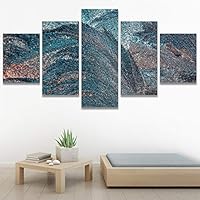 SIGNWIN 5 Panel Canvas Wall Art Rock Formations for Home Decorations Ready to Hang - 60