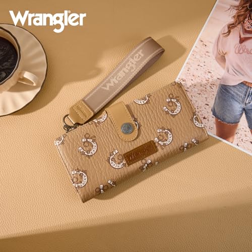 Image of Montana West X Wrangler Wristlet Wallet for Women Daisy Floralt Clutch Womens Wallet Rfid Card Cases & Money Organizers with Smooth Zipper and ID Window