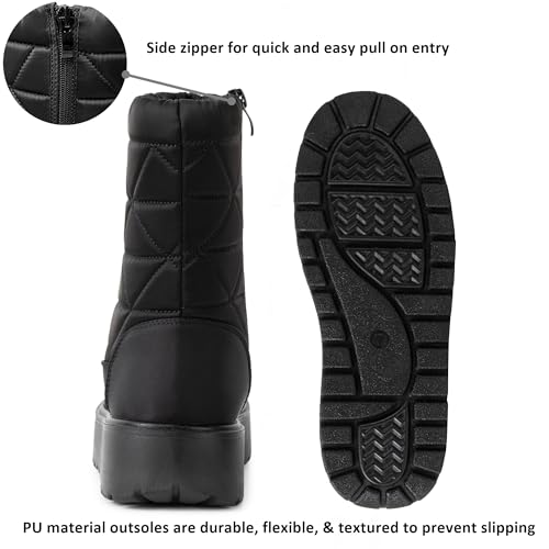 Alpine Swiss Zoey Women’s Winter Boots | Waterproof Snow Booties | Faux Fur Lined Warm Cozy Comfortable | Anti-Slip Sole | Stylish Outdoor Shoes4