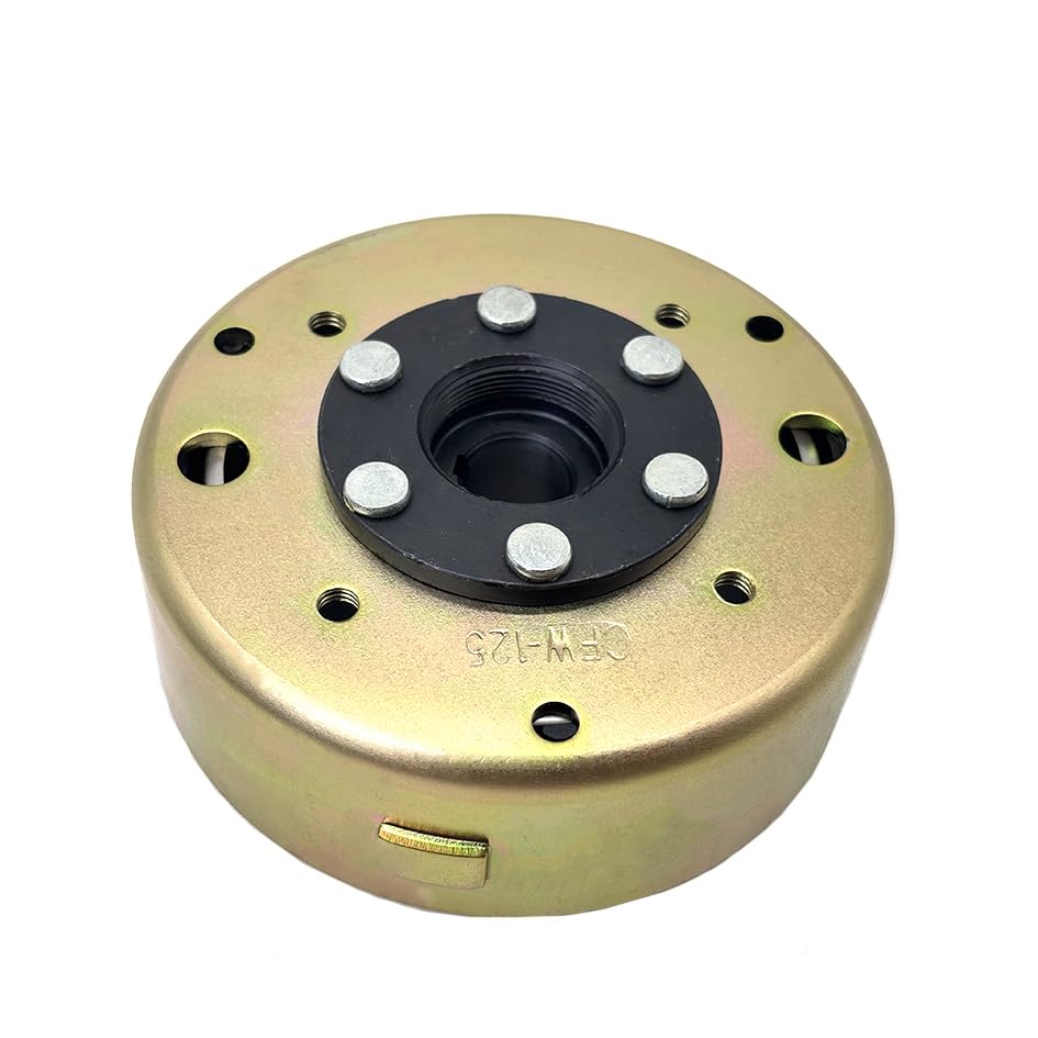 GY6 Magneto Stator Flywheel Rotor Kit,8 Coil Copper Stator for GY6 125cc 150cc 152QMI 157QMJ Scooter Moped ATV Go-Kart Engine,High Performance Flywheels with Flywheel Puller&Clutch Lock Tool (8 Coil)