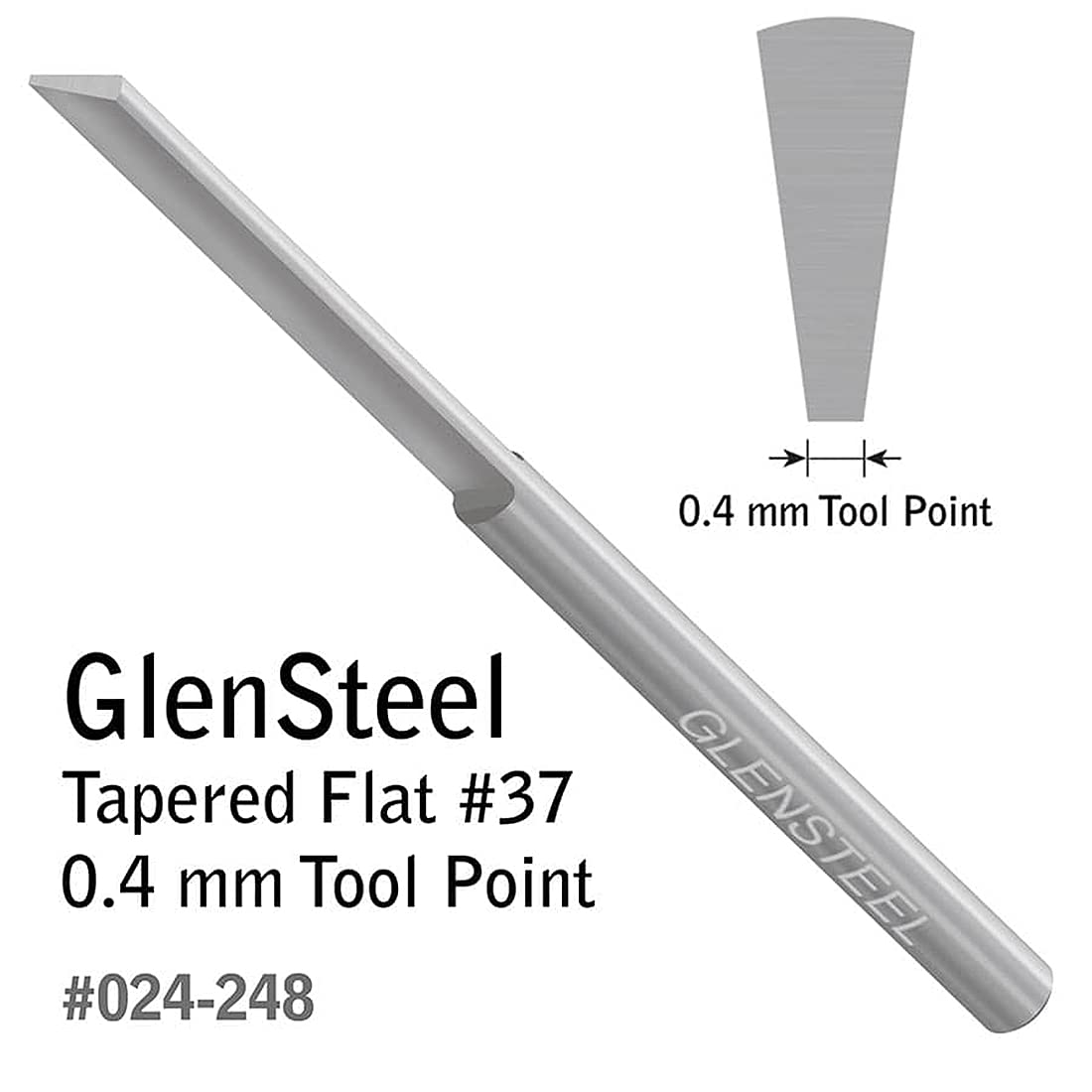 GRS 024-248 GlenSteel Tapered Flat Graver #37 0.4mm