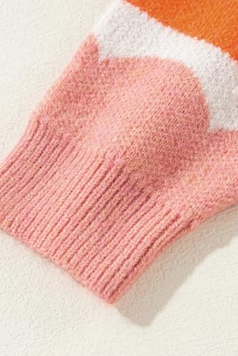 Womens Sweaters Striped Color Block Sweater Oversized Long Sleeve Drop Shoulder Pullover Knit Tops 2025 Fall Clothes4